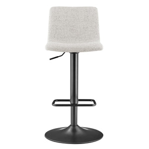 New Pacific Direct Bruce Stylish Gaslift Bar Stool Set Of 2 - Adjustable Height, Swivel, And Chic Design For Any Space Pebbled Cream 100% Polyester 9300169-654-npd