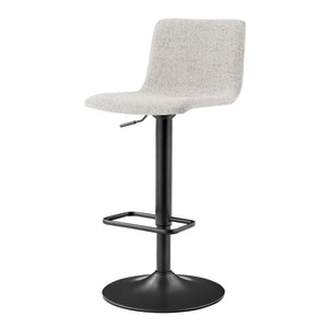 New Pacific Direct Bruce Stylish Gaslift Bar Stool Set Of 2 - Adjustable Height, Swivel, And Chic Design For Any Space Pebbled Cream 100% Polyester 9300169-654-npd