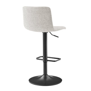 New Pacific Direct Bruce Stylish Gaslift Bar Stool Set Of 2 - Adjustable Height, Swivel, And Chic Design For Any Space Pebbled Cream 100% Polyester 9300169-654-npd