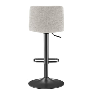 New Pacific Direct Bruce Stylish Gaslift Bar Stool Set Of 2 - Adjustable Height, Swivel, And Chic Design For Any Space Pebbled Cream 100% Polyester 9300169-654-npd