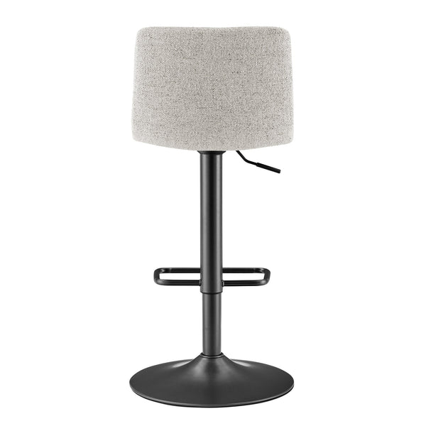 New Pacific Direct Bruce Stylish Gaslift Bar Stool Set Of 2 - Adjustable Height, Swivel, And Chic Design For Any Space Pebbled Cream 100% Polyester 9300169-654-npd