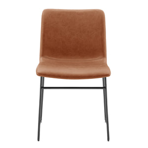 Bruce PU Dining Side Chair - Set of 2 Toasted Caramel, Brown 9300170-651 New Pacific Direct