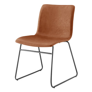 Bruce PU Dining Side Chair - Set of 2 Toasted Caramel, Brown 9300170-651 New Pacific Direct