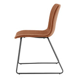 Bruce PU Dining Side Chair - Set of 2 Toasted Caramel, Brown 9300170-651 New Pacific Direct