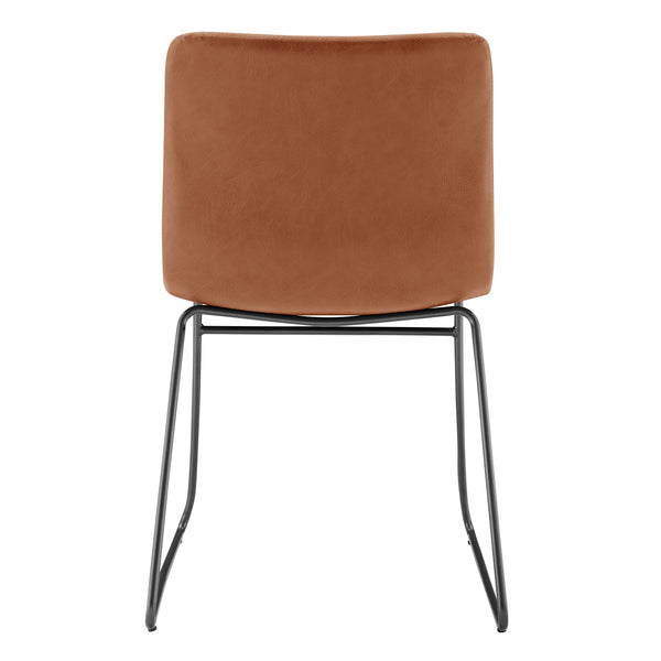Bruce PU Dining Side Chair - Set of 2 Toasted Caramel, Brown 9300170-651 New Pacific Direct