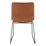 Bruce PU Dining Side Chair - Set of 2 Toasted Caramel, Brown 9300170-651 New Pacific Direct