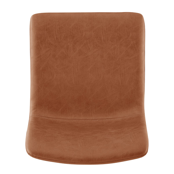Bruce PU Dining Side Chair - Set of 2 Toasted Caramel, Brown 9300170-651 New Pacific Direct