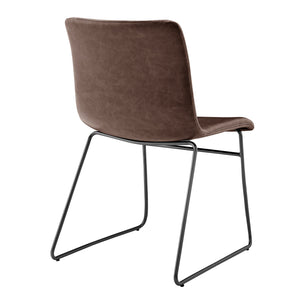 Bruce PU Dining Side Chair - Set of 2 Toasted Dark Brown 9300170-652 New Pacific Direct