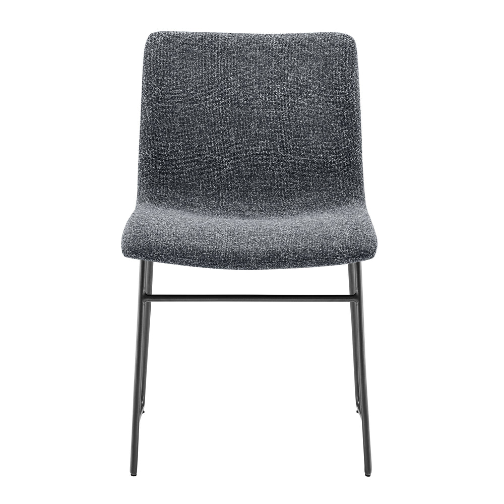Bruce Fabric Dining Side Chair - Set of 2 Pebbled Charcoal, Black 9300171-653 New Pacific Direct