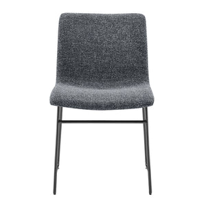Bruce Fabric Dining Side Chair - Set of 2 Pebbled Charcoal, Black 9300171-653 New Pacific Direct