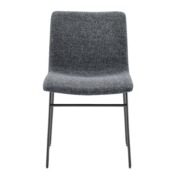 Bruce Fabric Dining Side Chair - Set of 2 Pebbled Charcoal, Black 9300171-653 New Pacific Direct