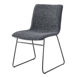Bruce Fabric Dining Side Chair - Set of 2 Pebbled Charcoal, Black 9300171-653 New Pacific Direct