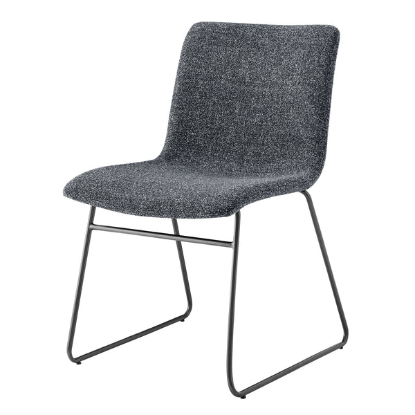 Bruce Fabric Dining Side Chair - Set of 2 Pebbled Charcoal, Black 9300171-653 New Pacific Direct