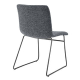 Bruce Fabric Dining Side Chair - Set of 2 Pebbled Charcoal, Black 9300171-653 New Pacific Direct