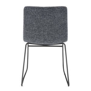 Bruce Fabric Dining Side Chair - Set of 2 Pebbled Charcoal, Black 9300171-653 New Pacific Direct