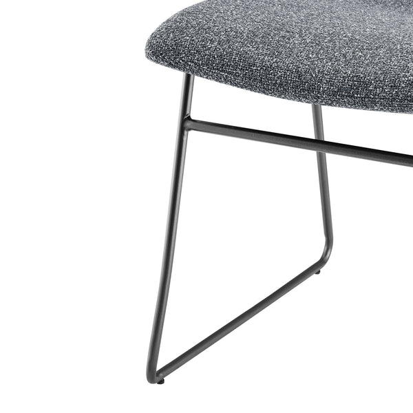 Bruce Fabric Dining Side Chair - Set of 2 Pebbled Charcoal, Black 9300171-653 New Pacific Direct