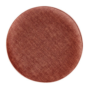 New Pacific Direct Ophelia Velvet Round Ottoman - Luxurious Modern Design With Green Metal Frame For Chic Spaces Padburry Coral 100% Polyester 9300174-664-npd