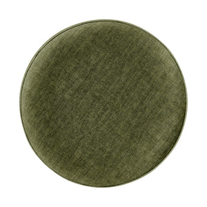 New Pacific Direct Ophelia Velvet Round Ottoman - Luxurious Modern Design With Green Metal Frame For Chic Spaces Padburry Green 100% Polyester 9300174-666-npd
