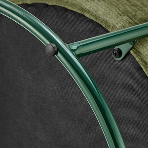 New Pacific Direct Ophelia Velvet Round Ottoman - Luxurious Modern Design With Green Metal Frame For Chic Spaces Padburry Green 100% Polyester 9300174-666-npd