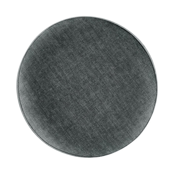 New Pacific Direct Ophelia Velvet Round Ottoman - Luxurious Modern Design With Green Metal Frame For Chic Spaces Padburry Dark Gray 100% Polyester 9300174-667-npd