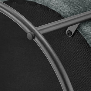 New Pacific Direct Ophelia Velvet Round Ottoman - Luxurious Modern Design With Green Metal Frame For Chic Spaces Padburry Dark Gray 100% Polyester 9300174-667-npd