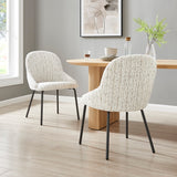 Katrisa Fabric Dining Side Chair - Set of 2 Zenith White 9300175-676 New Pacific Direct