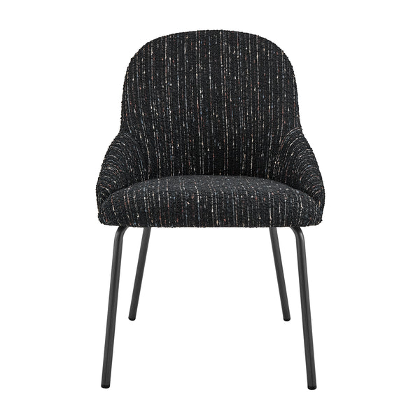 Katrisa Fabric Dining Side Chair - Set of 2 Zenith Black 9300175-679 New Pacific Direct