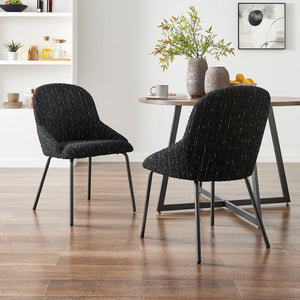 Katrisa Fabric Dining Side Chair - Set of 2 Zenith Black 9300175-679 New Pacific Direct