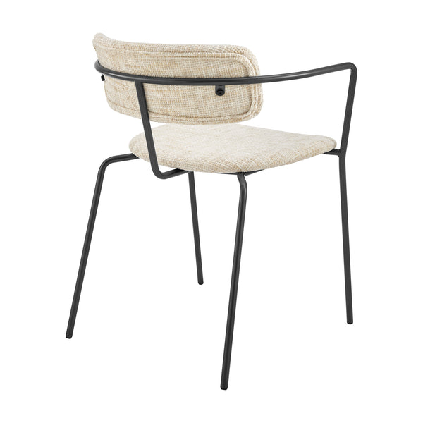 Alivia Fabric Dining Side Arm Chair - Set of 2 Allure Cream, Beige 9300176-671 New Pacific Direct