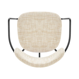 Alivia Fabric Dining Side Arm Chair - Set of 2 Allure Cream, Beige 9300176-671 New Pacific Direct