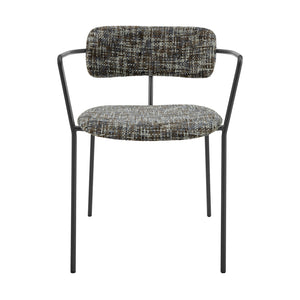 Alivia Fabric Dining Side Arm Chair - Set of 2 Allure Gray 9300176-672 New Pacific Direct