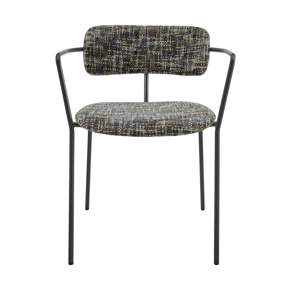 Alivia Fabric Dining Side Arm Chair - Set of 2 Allure Gray 9300176-672 New Pacific Direct
