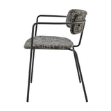 Alivia Fabric Dining Side Arm Chair - Set of 2 Allure Gray 9300176-672 New Pacific Direct