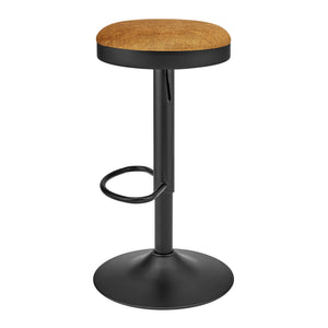 New Pacific Direct Juno Velvet Gaslift Swivel Bar Stool - Modern Industrial Style With Adjustable Height & Comfort Padburry Amber 100% Polyester 9300177-665-npd