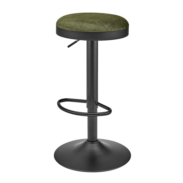 New Pacific Direct Juno Velvet Gaslift Swivel Bar Stool - Modern Industrial Style With Adjustable Height & Comfort Padburry Green 100% Polyester 9300177-666-npd