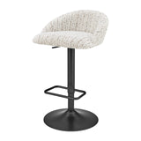 Jorrell Fabric Gaslift Swivel Bar Stool - Set of 2 Zenith White 9300178-676 New Pacific Direct