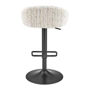 Jorrell Fabric Gaslift Swivel Bar Stool - Set of 2 Zenith White 9300178-676 New Pacific Direct