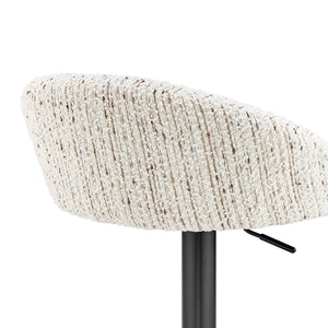 Jorrell Fabric Gaslift Swivel Bar Stool - Set of 2 Zenith White 9300178-676 New Pacific Direct