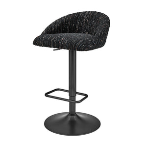 Jorrell Fabric Gaslift Swivel Bar Stool - Set of 2 Zenith Black 9300178-679 New Pacific Direct