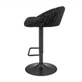 Jorrell Fabric Gaslift Swivel Bar Stool - Set of 2 Zenith Black 9300178-679 New Pacific Direct