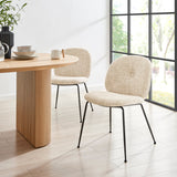 Nisha Fabric Dining Side Chair - Set of 2 Allure Cream, Beige 9300179-671 New Pacific Direct