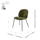 Nisha Fabric Dining Side Chair - Set of 2 Allure Green, Green 9300179-673 New Pacific Direct