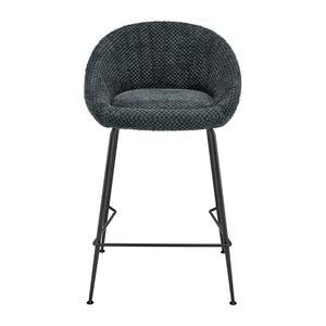 New Pacific Direct Watson Fabric Counter Stool, (Set Of 2) Georgia Black, Black 100% Polyester, Plywood 9300180-675-npd