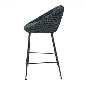 New Pacific Direct Watson Fabric Counter Stool, (Set Of 2) Georgia Black, Black 100% Polyester, Plywood 9300180-675-npd