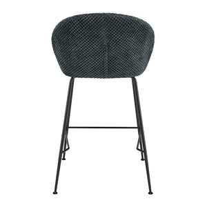 New Pacific Direct Watson Fabric Counter Stool, (Set Of 2) Georgia Black, Black 100% Polyester, Plywood 9300180-675-npd