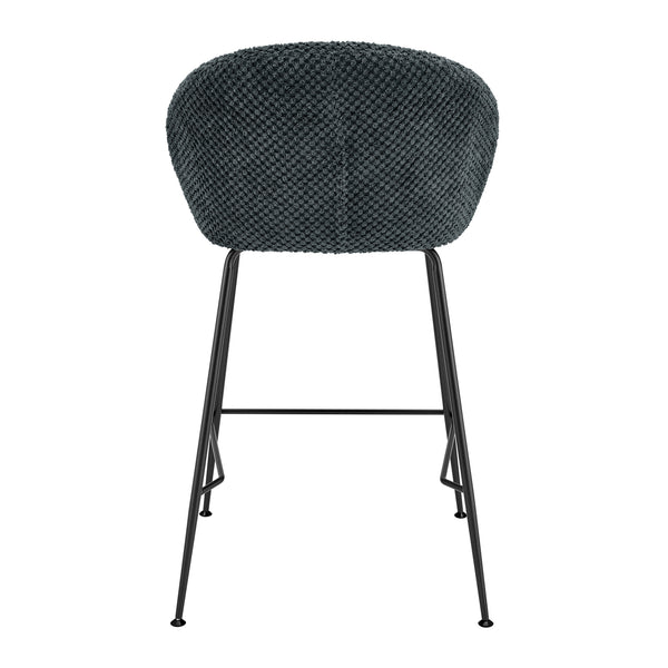 New Pacific Direct Watson Fabric Counter Stool, (Set Of 2) Georgia Black, Black 100% Polyester, Plywood 9300180-675-npd