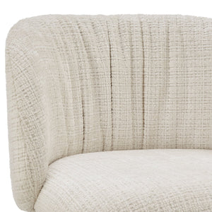 New Pacific Direct Millie Chenille Counter Stools Set Of 2 - Chic Modern Design With Plush Comfort & Stylish Legs Canova Ivory 100% Polyester 9300181-725-npd