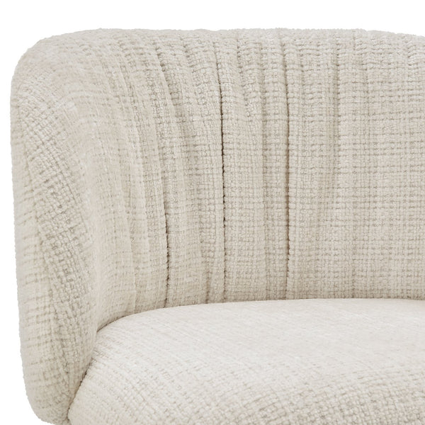 New Pacific Direct Millie Chenille Counter Stools Set Of 2 - Chic Modern Design With Plush Comfort & Stylish Legs Canova Ivory 100% Polyester 9300181-725-npd