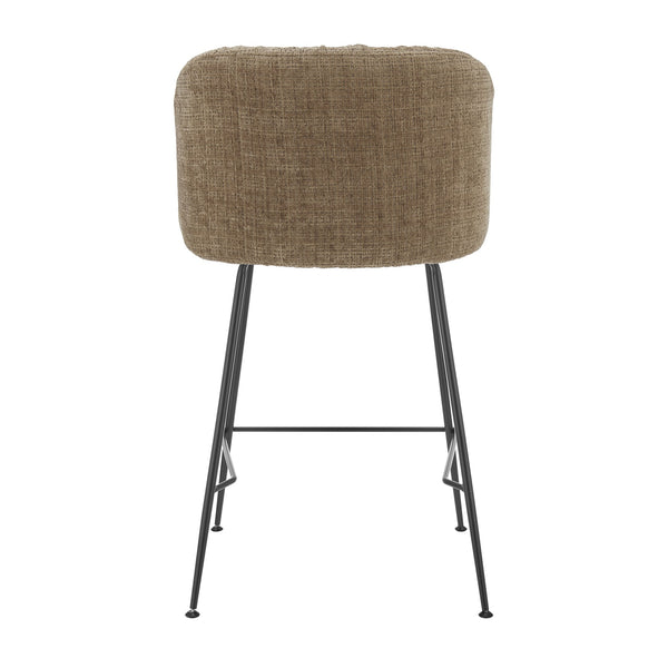New Pacific Direct Millie Chenille Counter Stools Set Of 2 - Chic Modern Design With Plush Comfort & Stylish Legs Canova Brown 100% Polyester 9300181-726-npd
