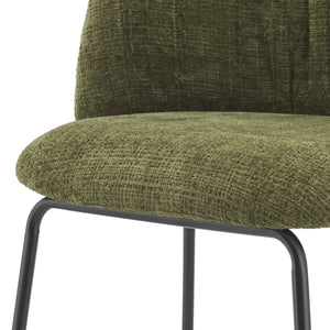 New Pacific Direct Millie Chenille Counter Stools Set Of 2 - Chic Modern Design With Plush Comfort & Stylish Legs Canova Green 100% Polyester 9300181-727-npd